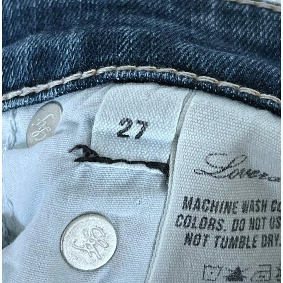 Lovers + Friends Mason High Rise Skinny Jeans Larchmont Distressed Women's Sz 27 - Picture 8 of 12